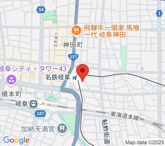 バナナレコード岐阜店の地図