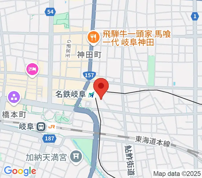 バナナレコード岐阜店の地図