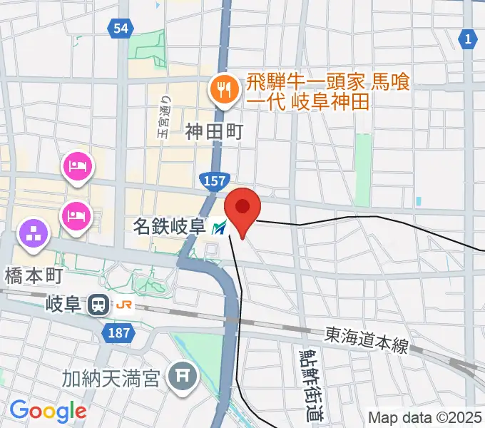 バナナレコード岐阜店の地図