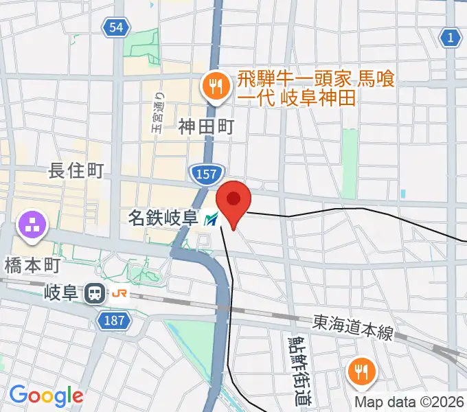 バナナレコード岐阜店の地図