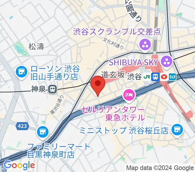 渋谷GUILTYの地図