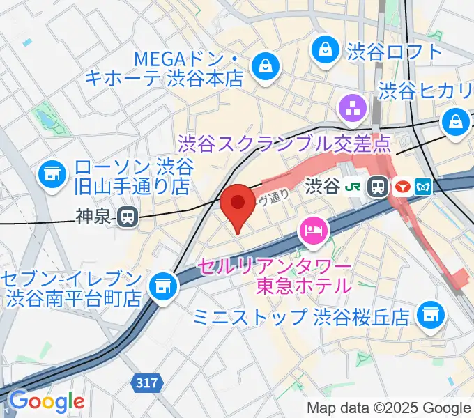 渋谷GUILTYの地図