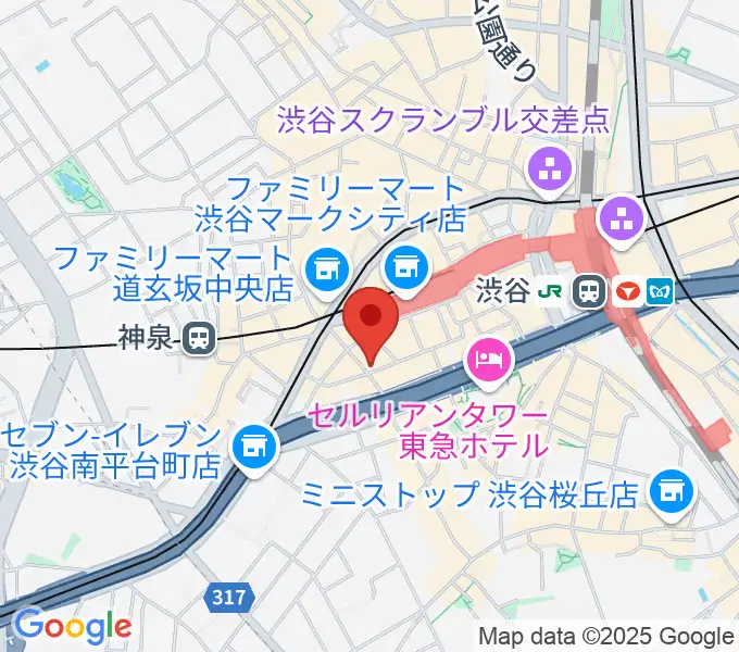 渋谷GUILTYの地図