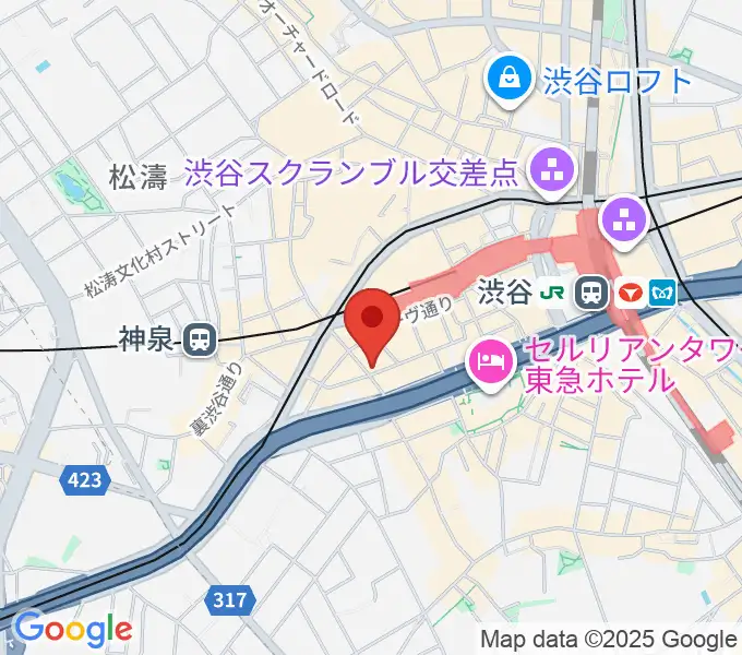 渋谷GUILTYの地図