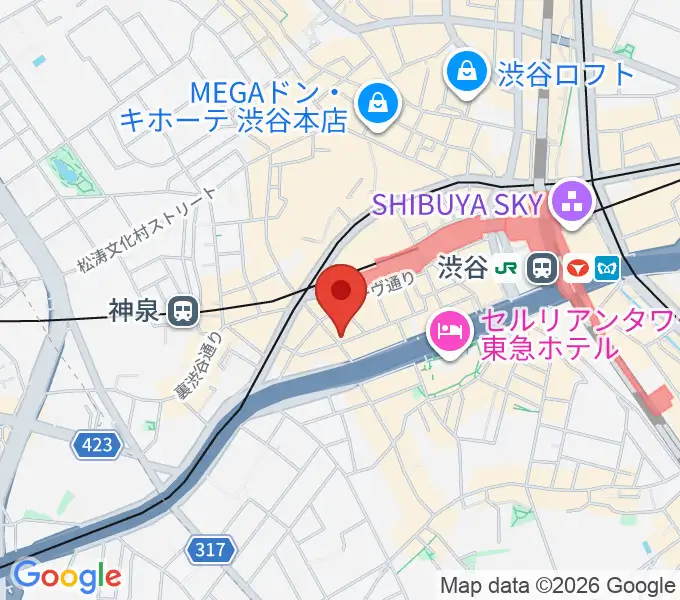 渋谷GUILTYの地図