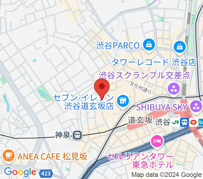 渋谷ユーロライブの地図