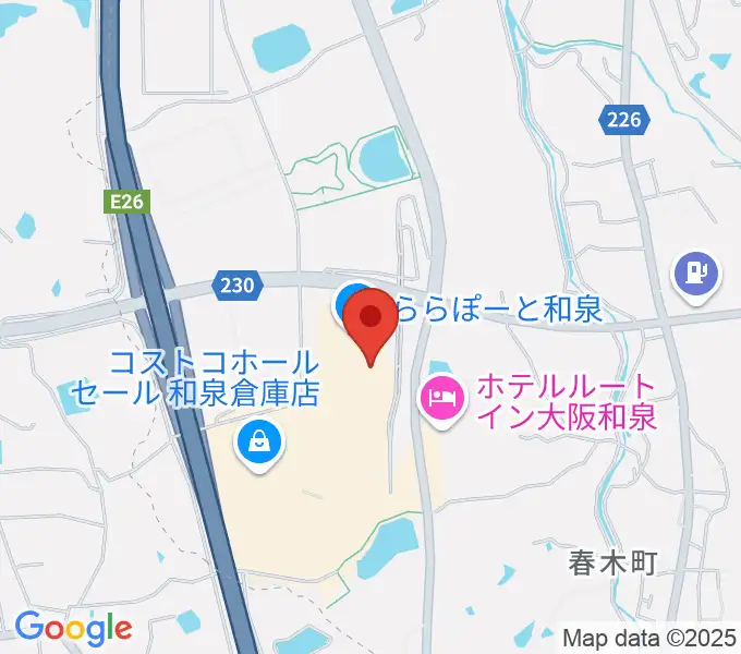 HMVららぽーと和泉の地図
