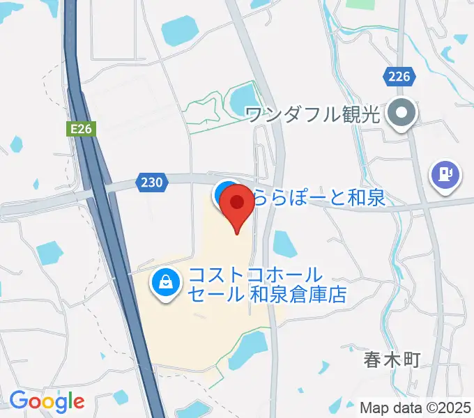 HMVららぽーと和泉の地図