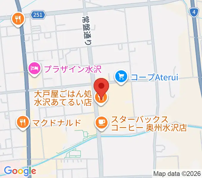 正時堂アテルイセンターの地図