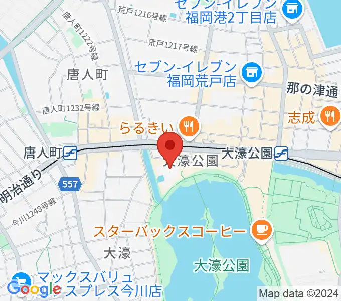 大濠公園能楽堂の地図