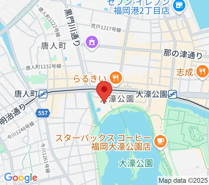 大濠公園能楽堂の地図