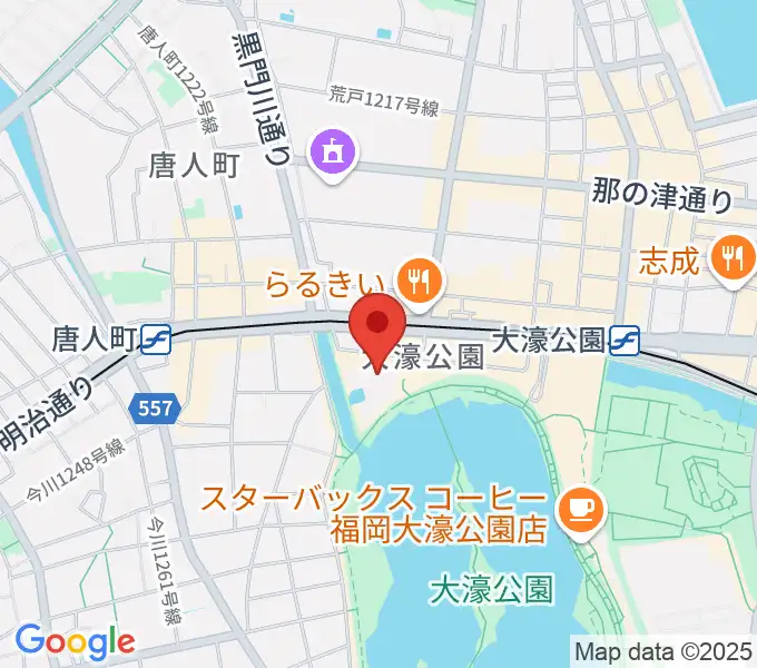 大濠公園能楽堂の地図