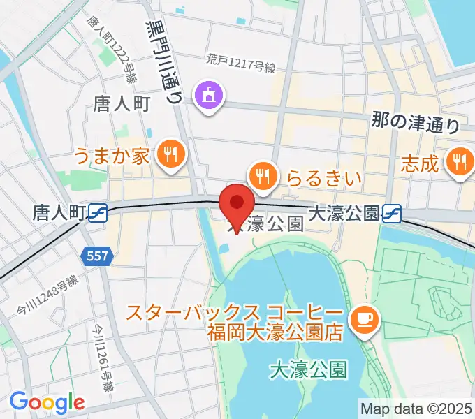大濠公園能楽堂の地図