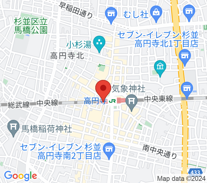 レア高円寺店の場所