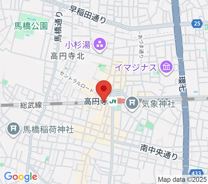 レア高円寺店の地図
