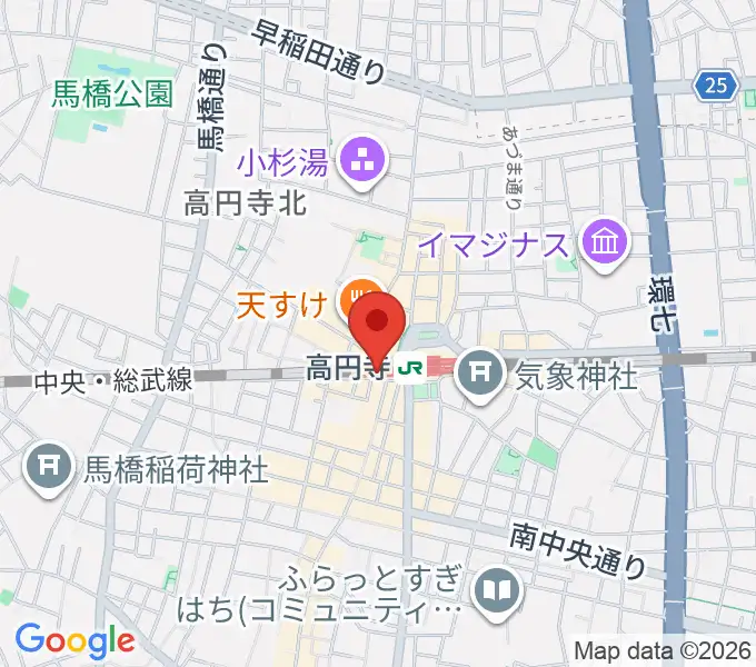 レア高円寺店の地図
