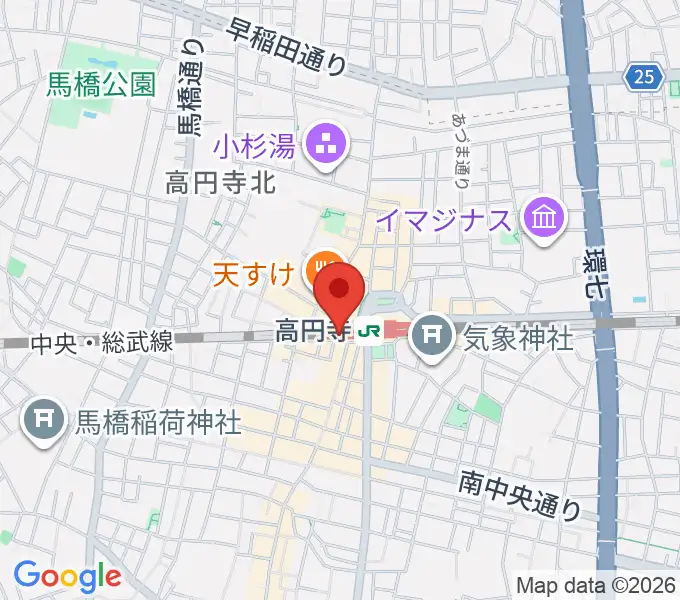 レア高円寺店の地図