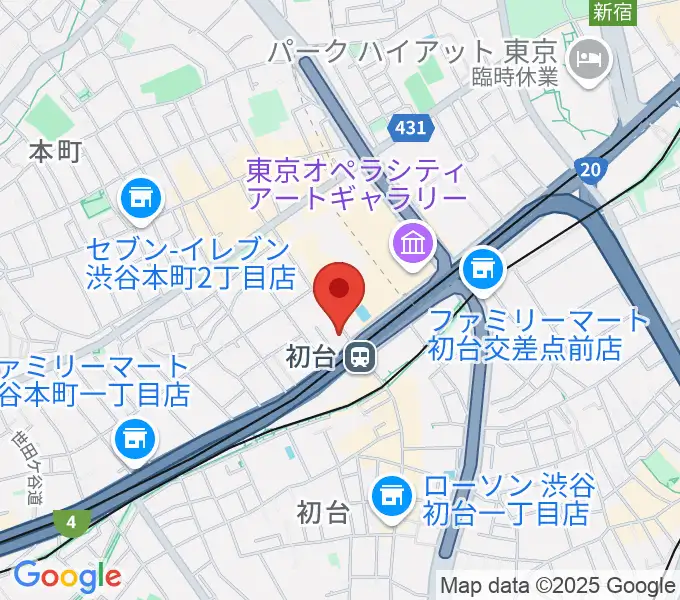 初台DOORSの地図
