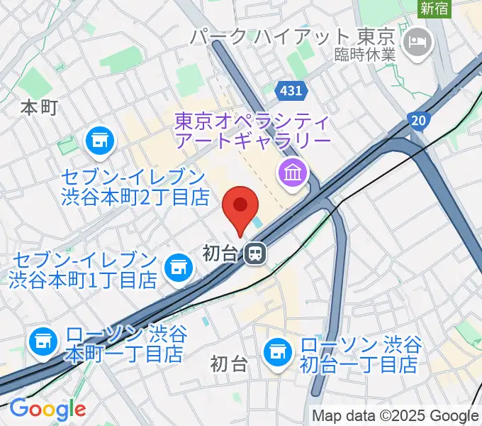 初台DOORSの地図