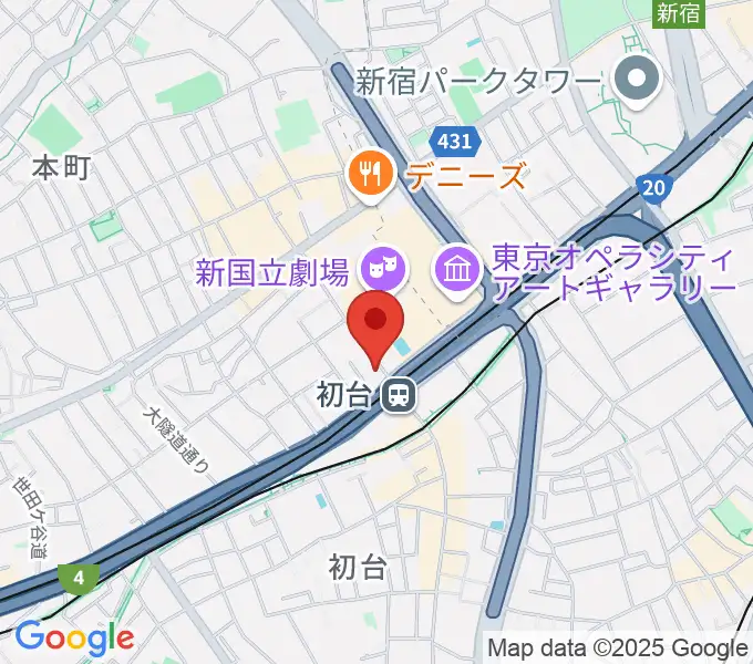 初台DOORSの地図