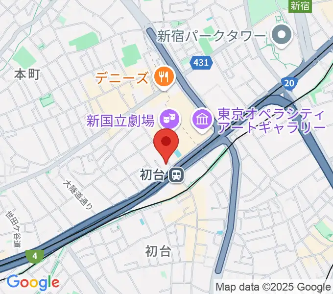 初台DOORSの地図