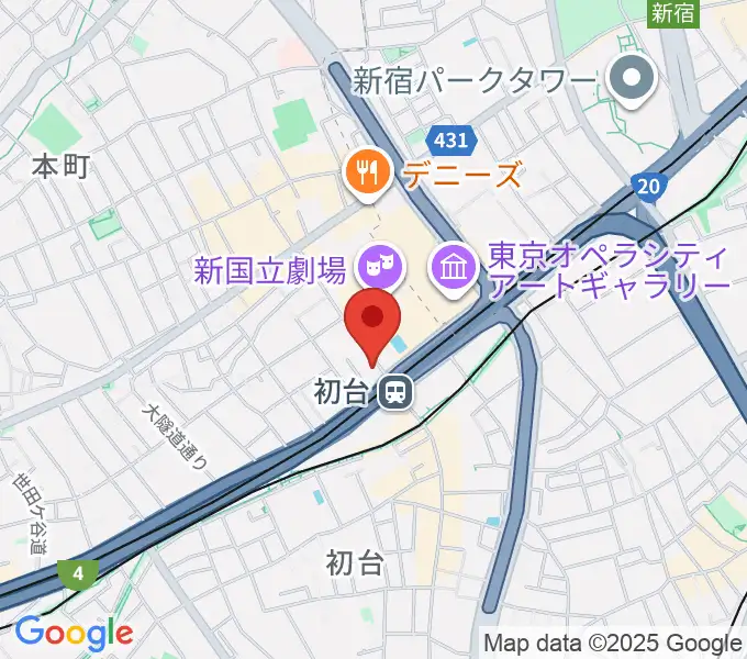 初台DOORSの地図