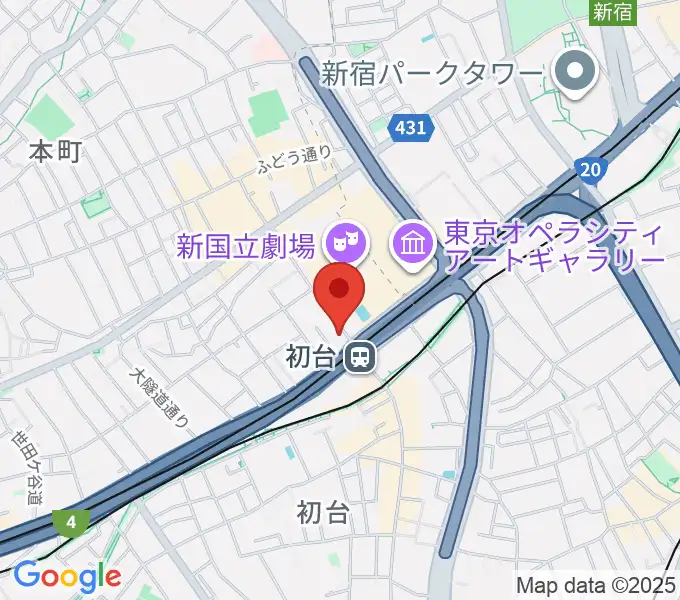 初台DOORSの地図