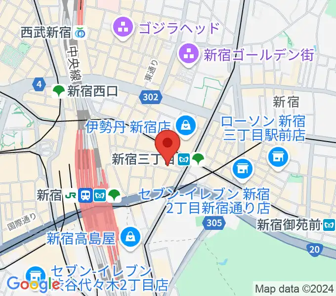 ディスクユニオン新宿の地図