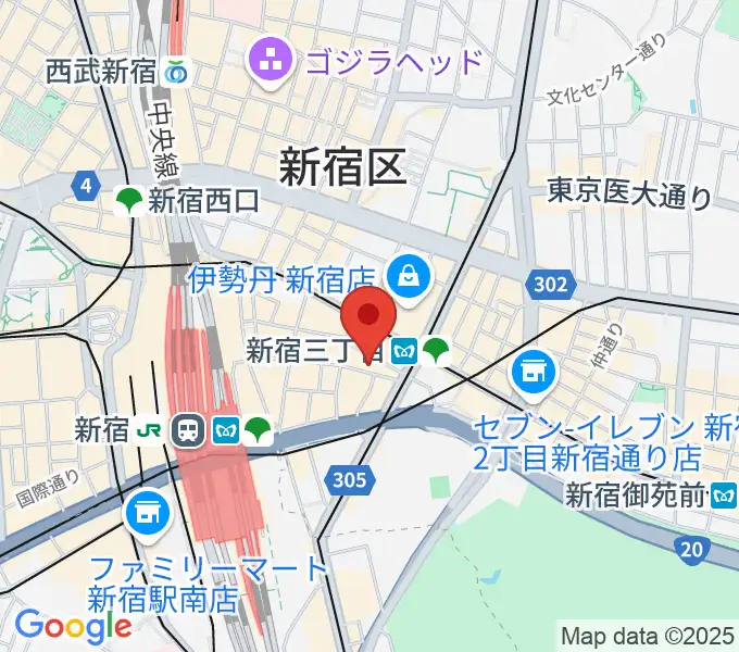 ディスクユニオン新宿の地図