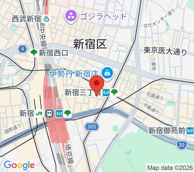 ディスクユニオン新宿の地図