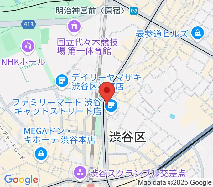 ハイファイ・レコード・ストアの地図