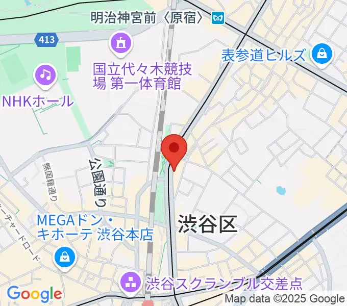 ハイファイ・レコード・ストアの地図