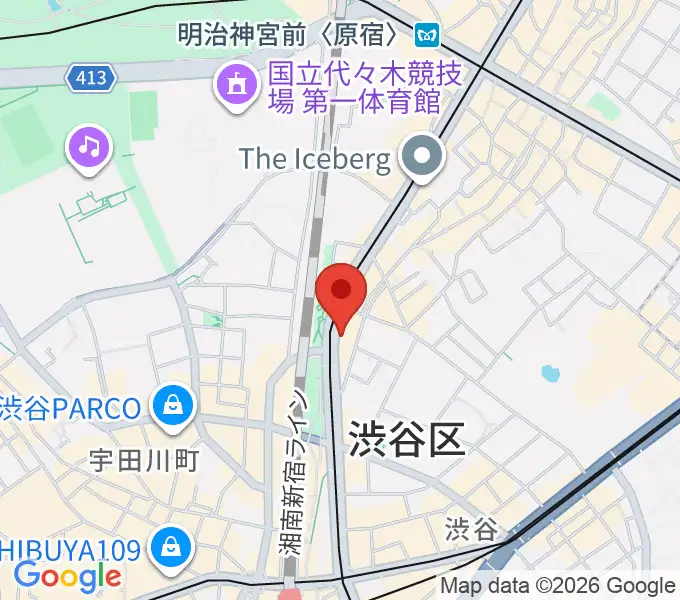 ハイファイ・レコード・ストアの地図