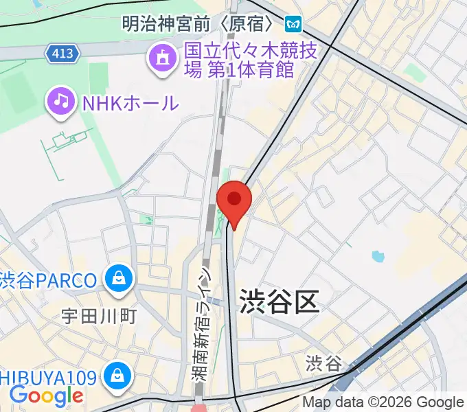 ハイファイ・レコード・ストアの地図