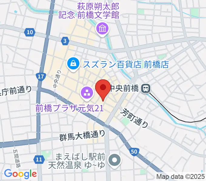 前橋クールフールの地図