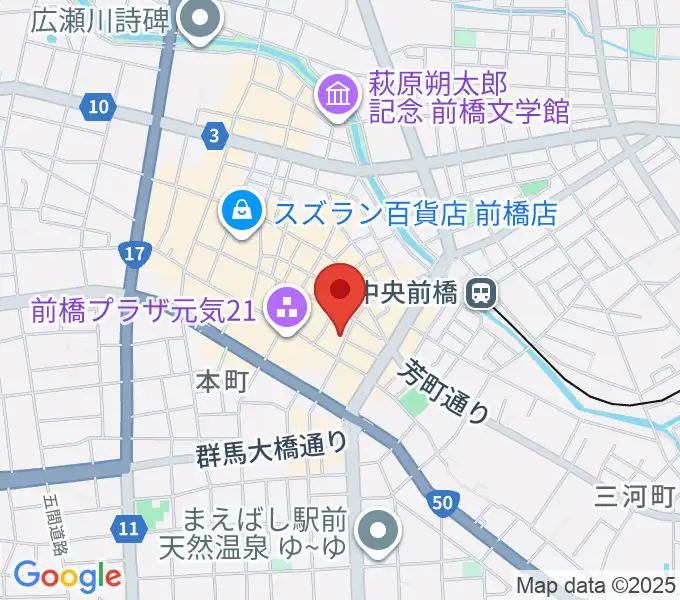 前橋クールフールの地図