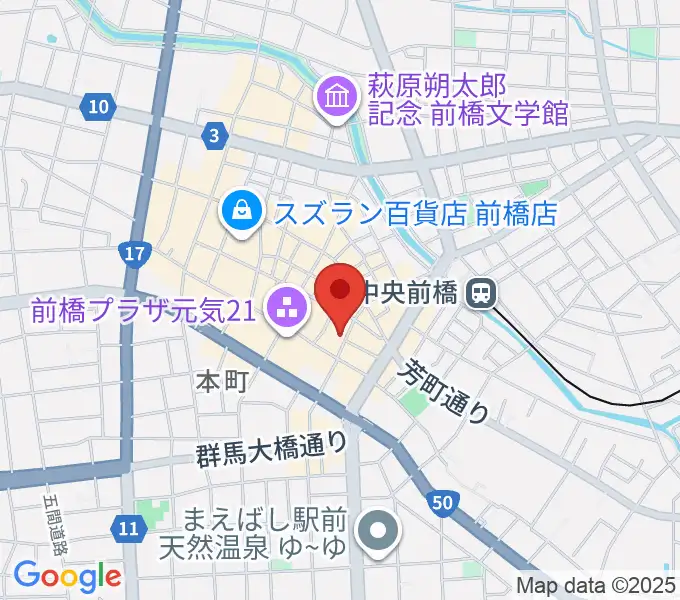 前橋クールフールの地図