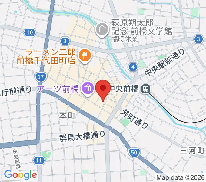 前橋クールフールの地図