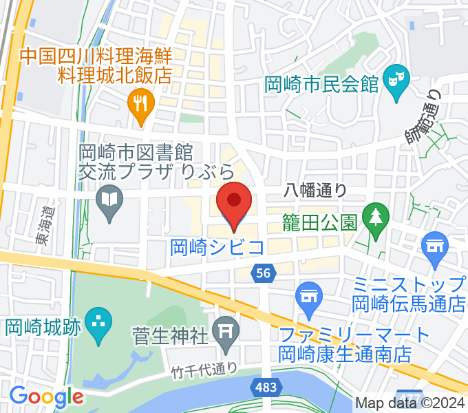 バナナレコード岡崎シビコ店の場所