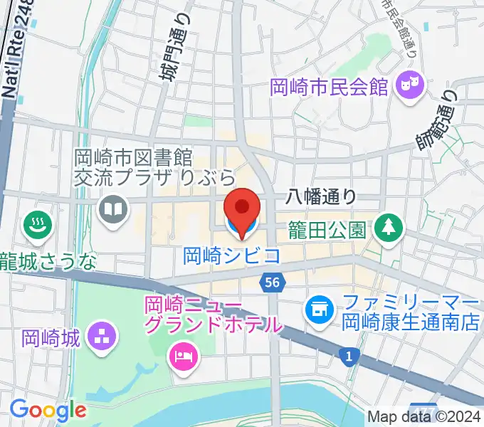 バナナレコード岡崎シビコ店の地図