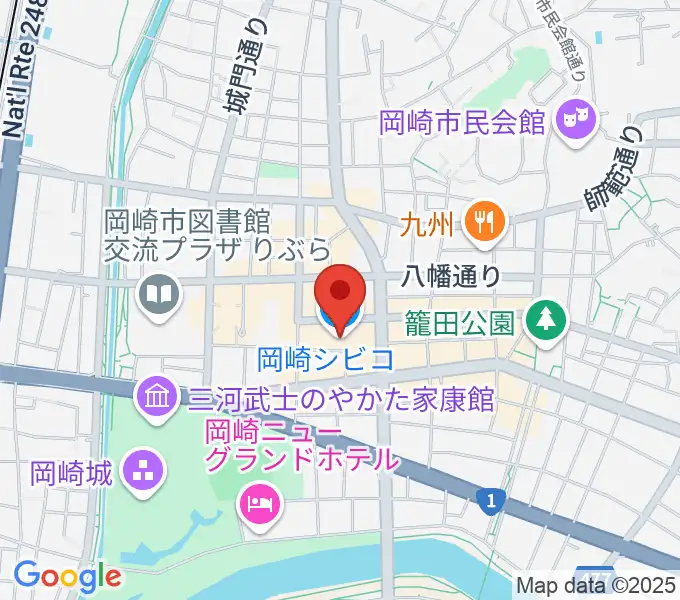 バナナレコード岡崎シビコ店の地図