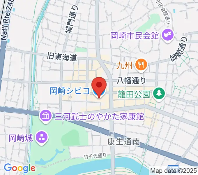 バナナレコード岡崎シビコ店の地図