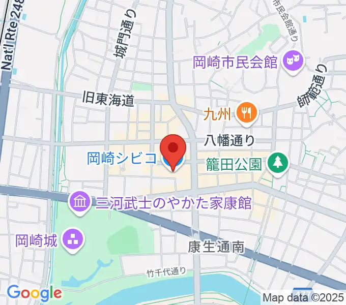 バナナレコード岡崎シビコ店の地図