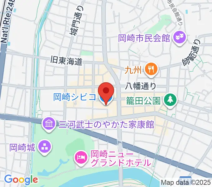 バナナレコード岡崎シビコ店の地図