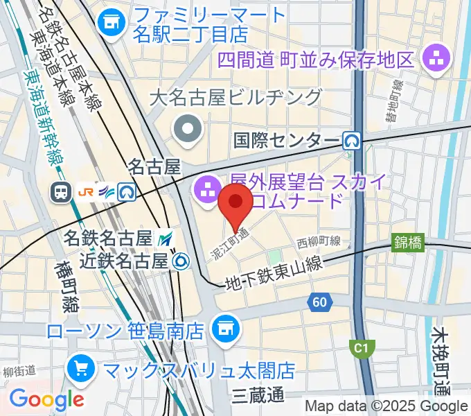 バナナレコード名駅店の地図