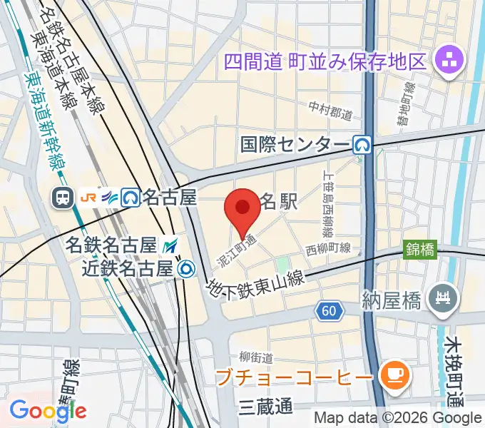 バナナレコード名駅店の地図