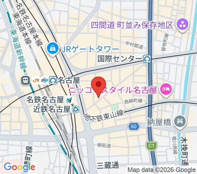バナナレコード名駅店の地図