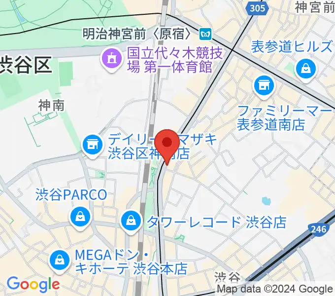 原宿クロコダイルの地図