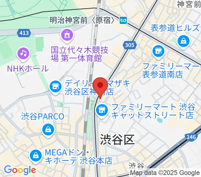 原宿クロコダイルの地図