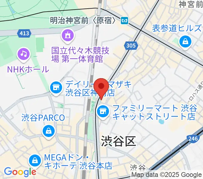 原宿クロコダイルの地図